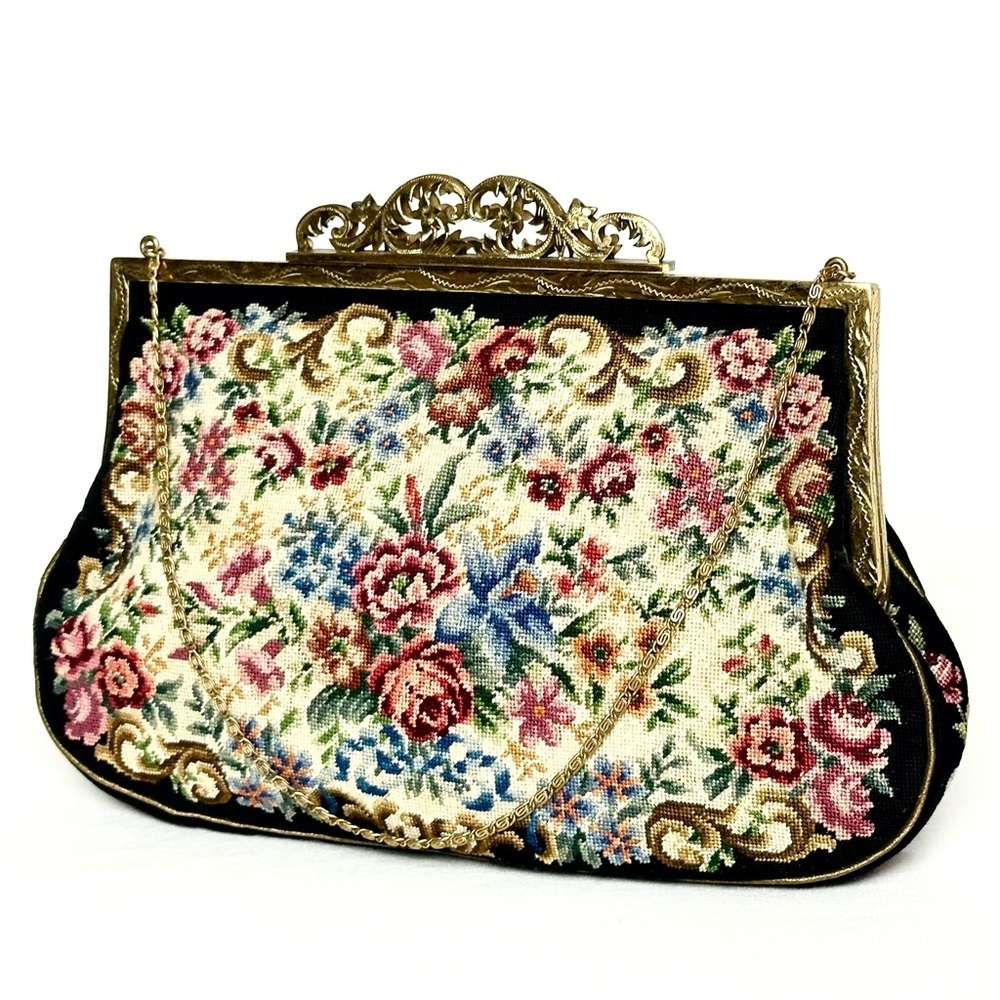 JB & Co Vienna Handwork Vintage Petit-Point Tapestry Mini Bag - Picture 16 of 16